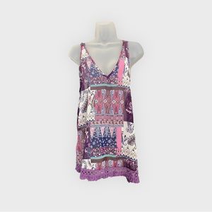 UMGEE Purple Patterned Tank Top